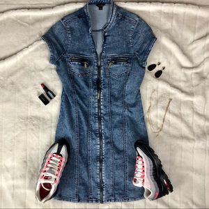 Guess | Denim Zip Up Dress